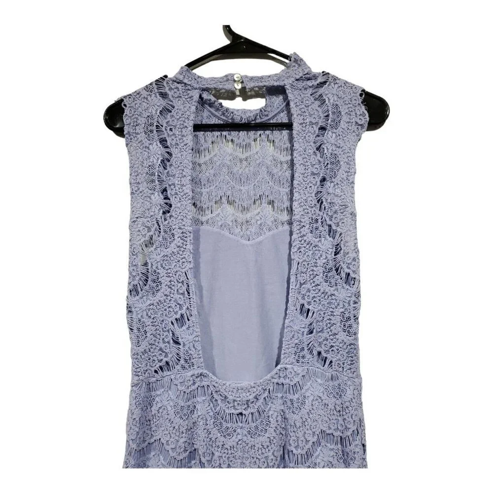 Intimately Free People Purple Lace Daydream Dress Backless High-Neck size Medium - Picture 8 of 12